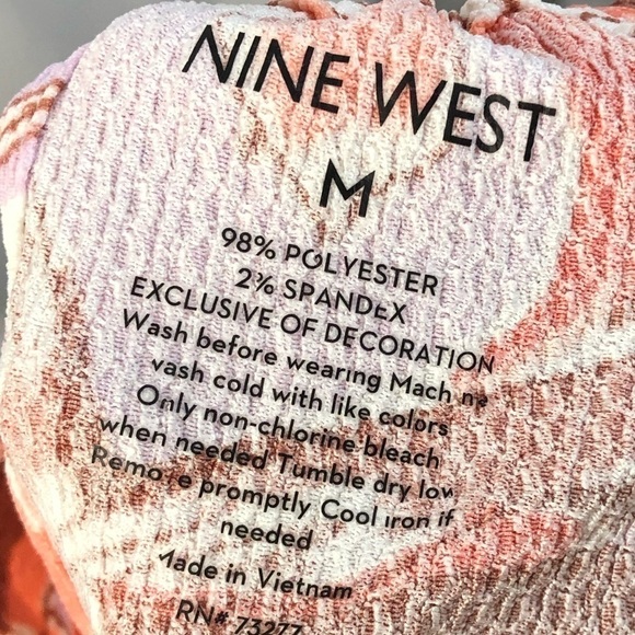 Nine West Halter Neck Peplum Pink Floral Tank Top M - Picture 6 of 6